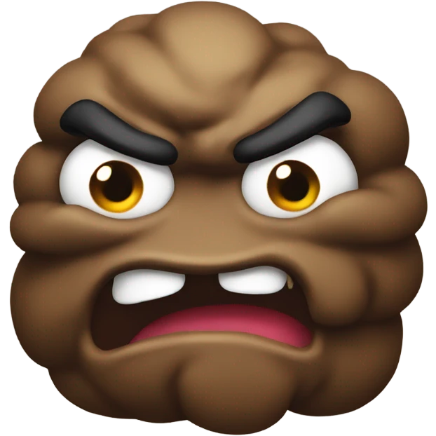 Angry poo emoji