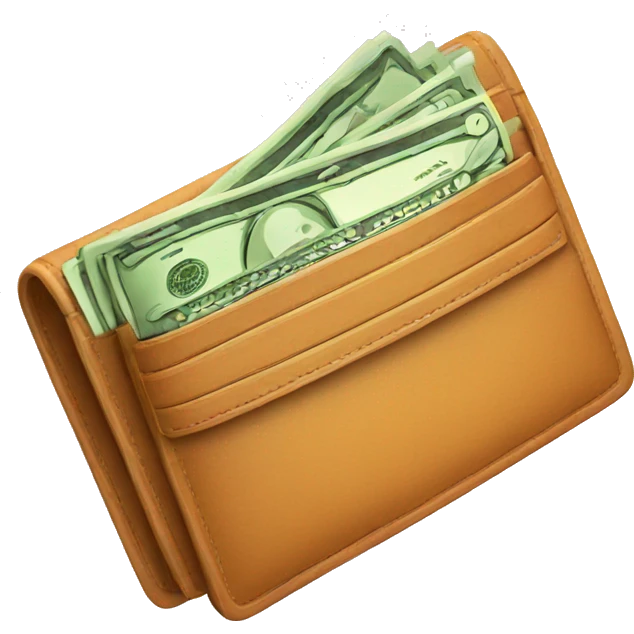 wallet with money emoji