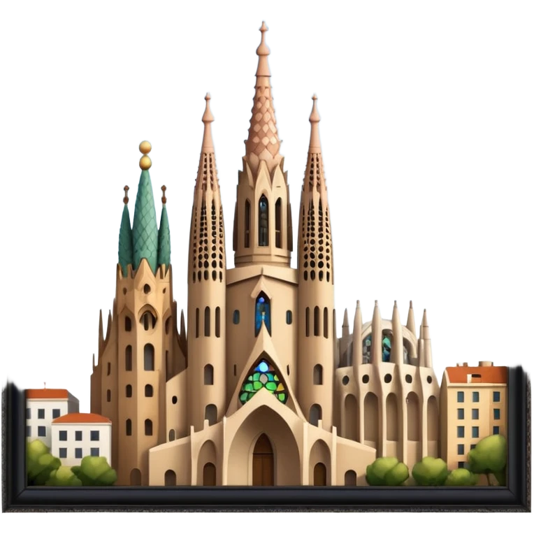 barcelona and sagrada familia emoji
