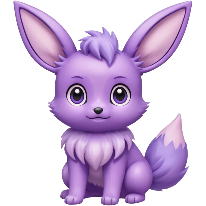 Kawaii Shiny Pastel Violet Lavender Eevee Full Body emoji