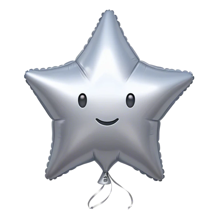 Silver star balloon emoji
