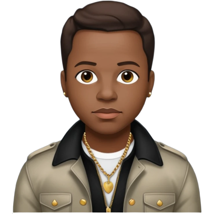 Michael Bivins with dark brown hair  emoji