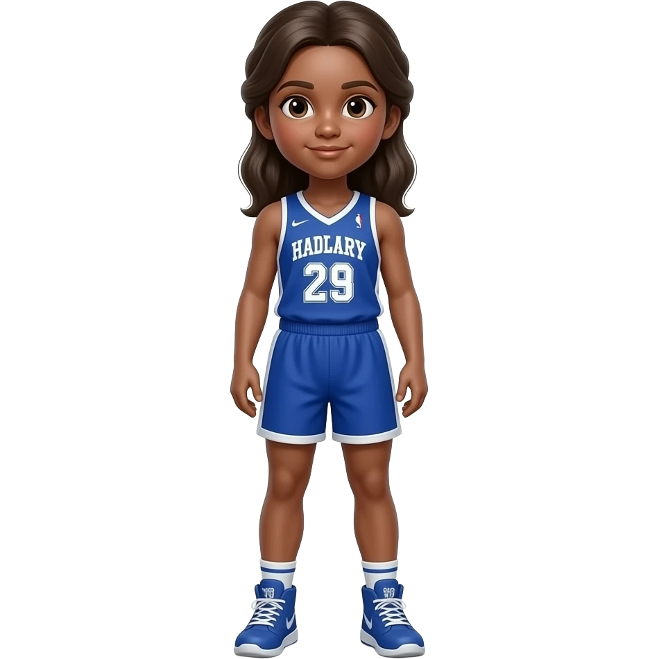 toddler girl with legs like a basketball player emoji