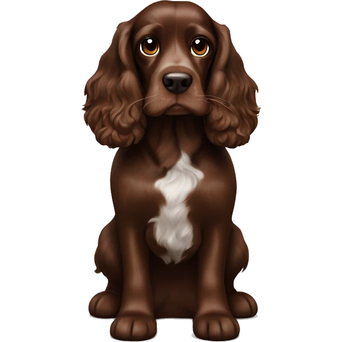 English cocker spaniel chocolate pappy  emoji