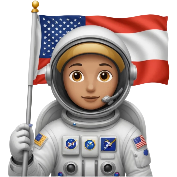 astronaut with flag emoji