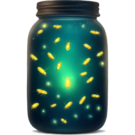 A glowing jar filled with fireflies emoji