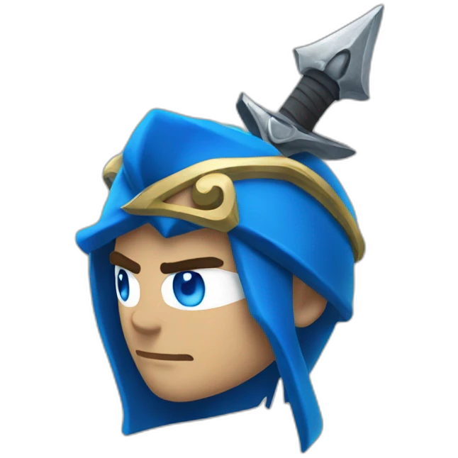 Blue Link with sword emoji