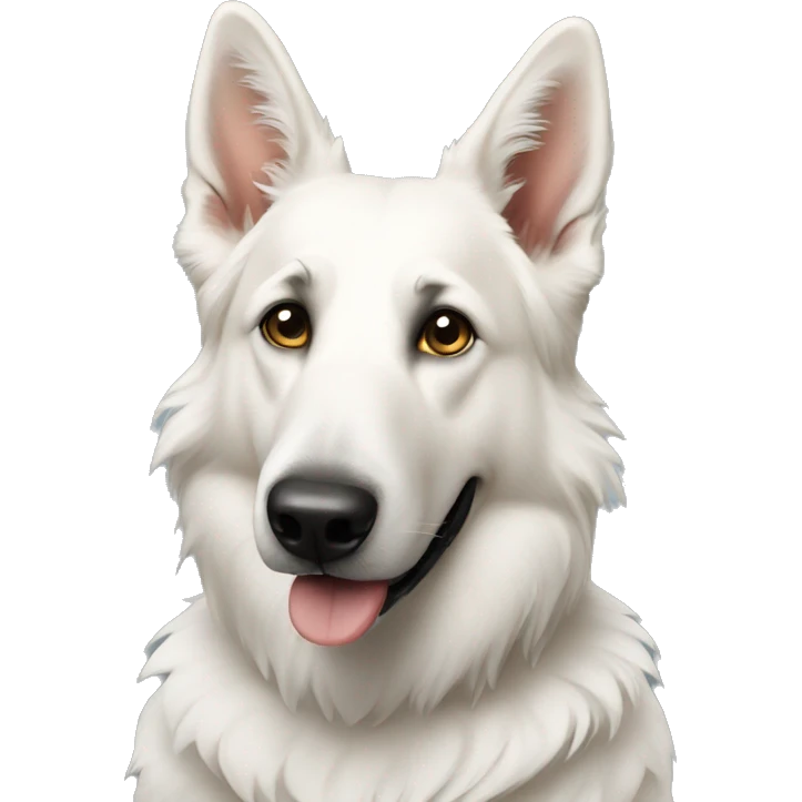 Working White shepherd emoji