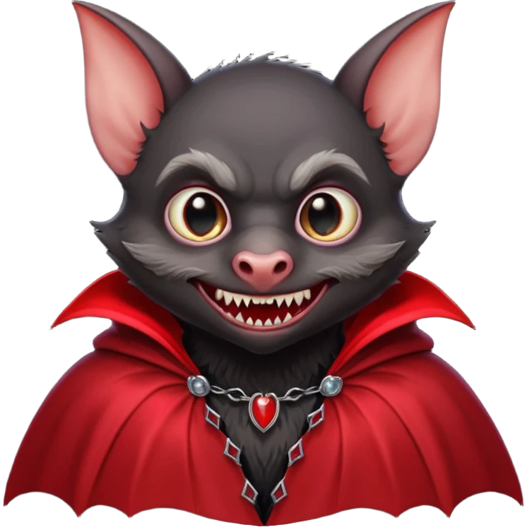 Vampire Pet, Bat in red collar cloak emoji