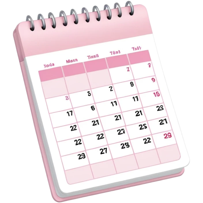 Light pink calendar emoji