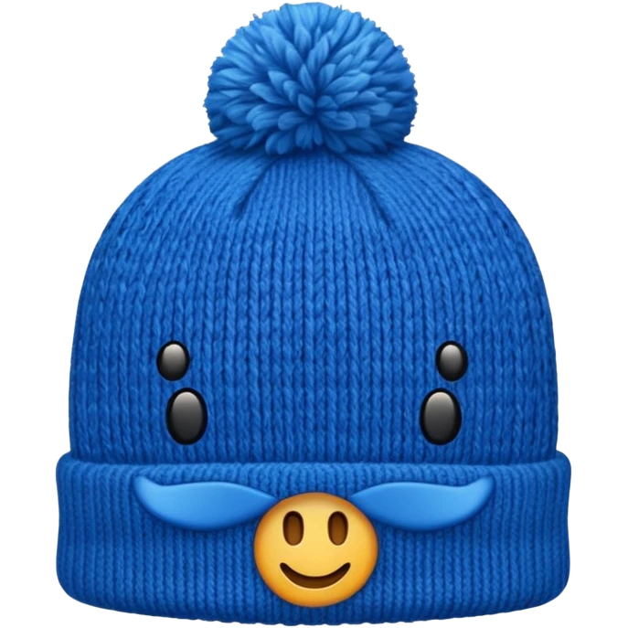 Winter Knit Hat blue  emoji