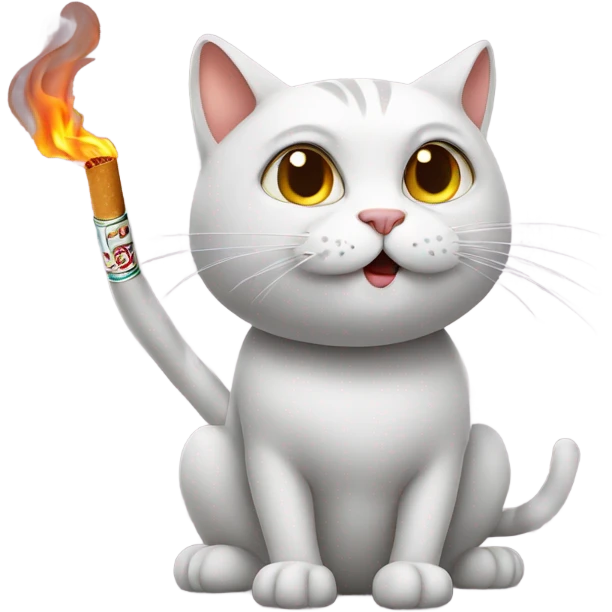 cat with cigaret emoji