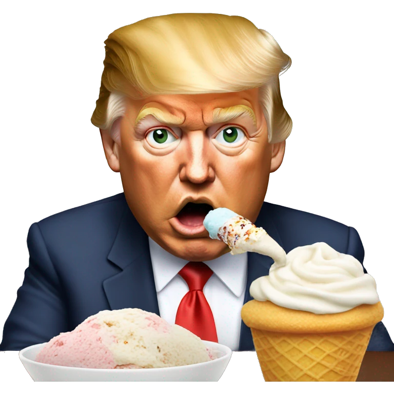 Donald Trump eating Icecream emoji