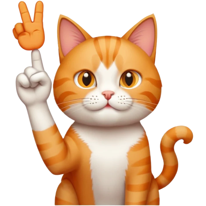 Cat doing the middle finger  emoji