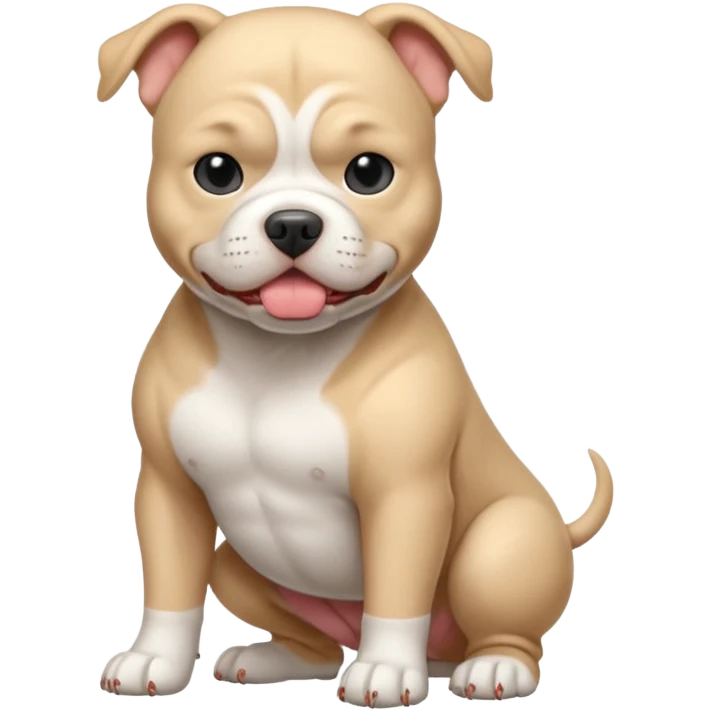 Pocket bully dog white emoji