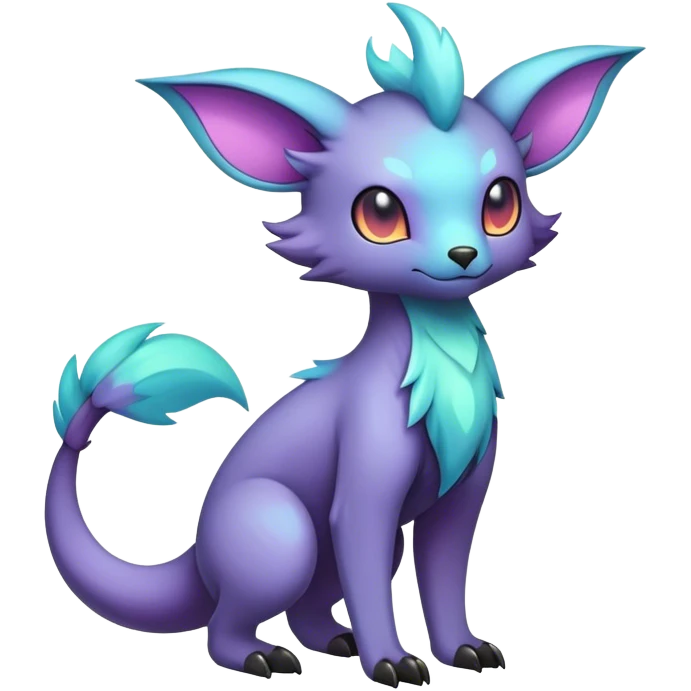 cool colorful dark pastel fantasy animal hybrid Fakemon full body emoji