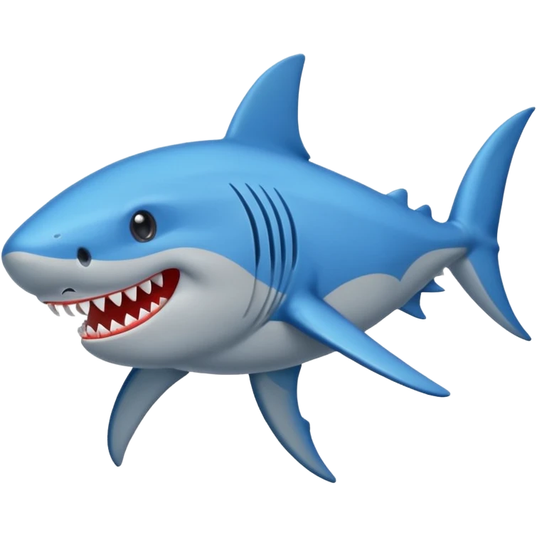 Un tiburón con tenis azules  emoji