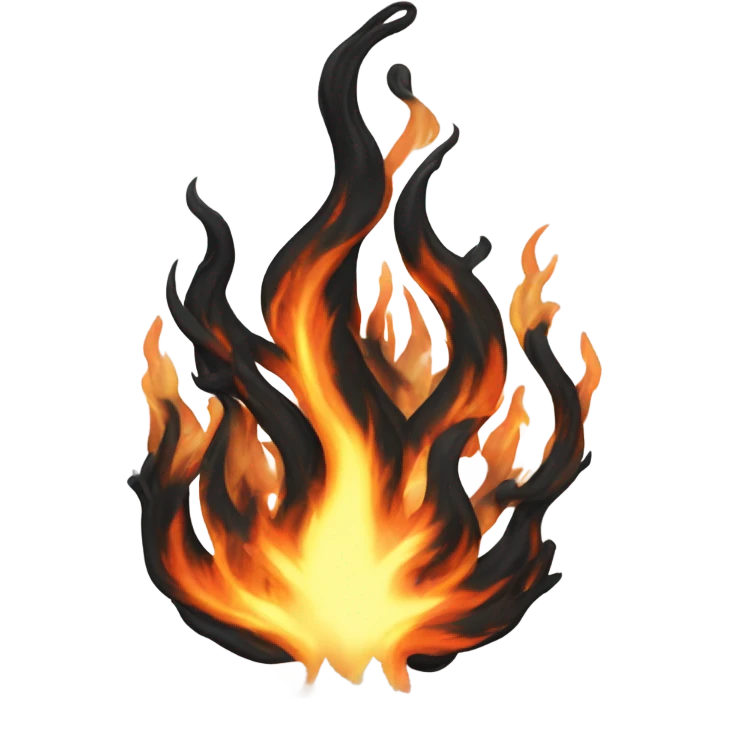 Fire but in black colour emoji