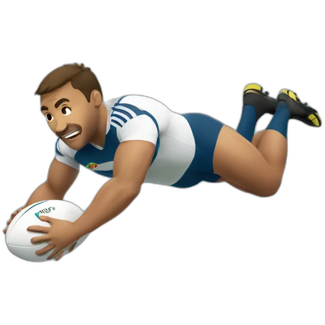 Rugby player diving emoji