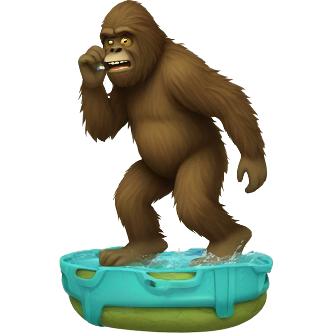 Sasquatch with crocs emoji