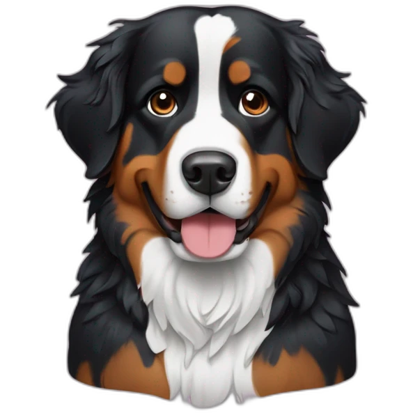 bernese mountaind dog is completly wet emoji