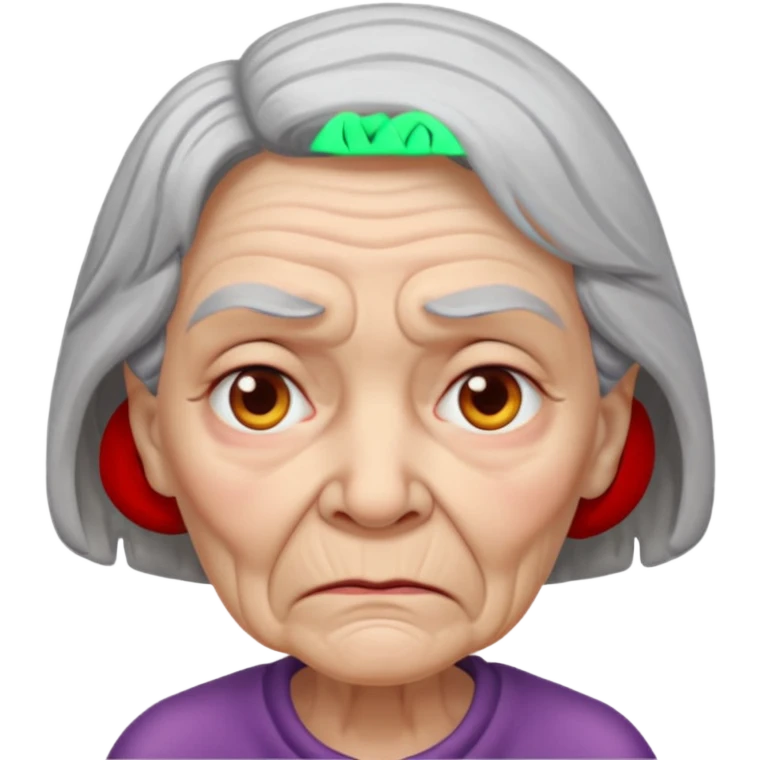 mad ugly old woman emoji
