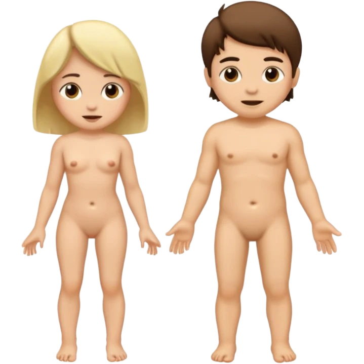 Naked girl and naked boy emoji