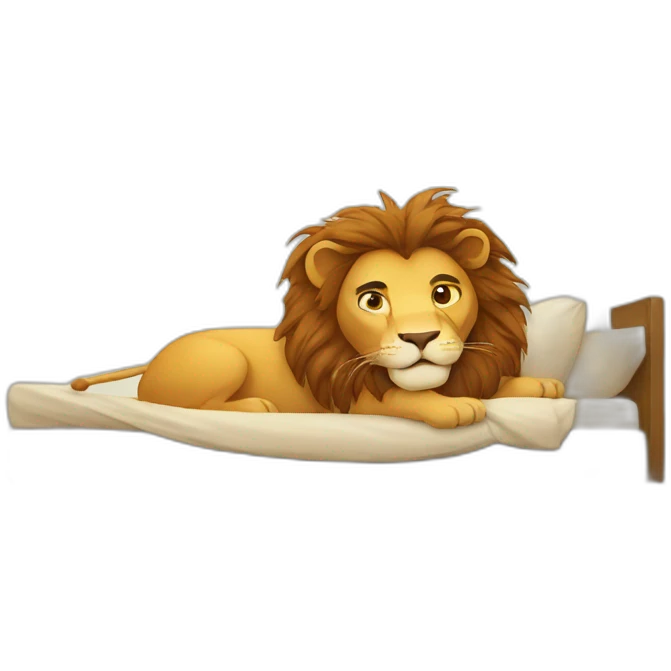 Lion waking up emoji