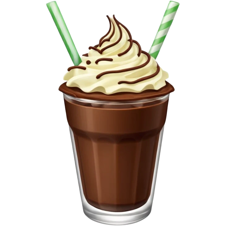 malteada de menta con chocolate emoji