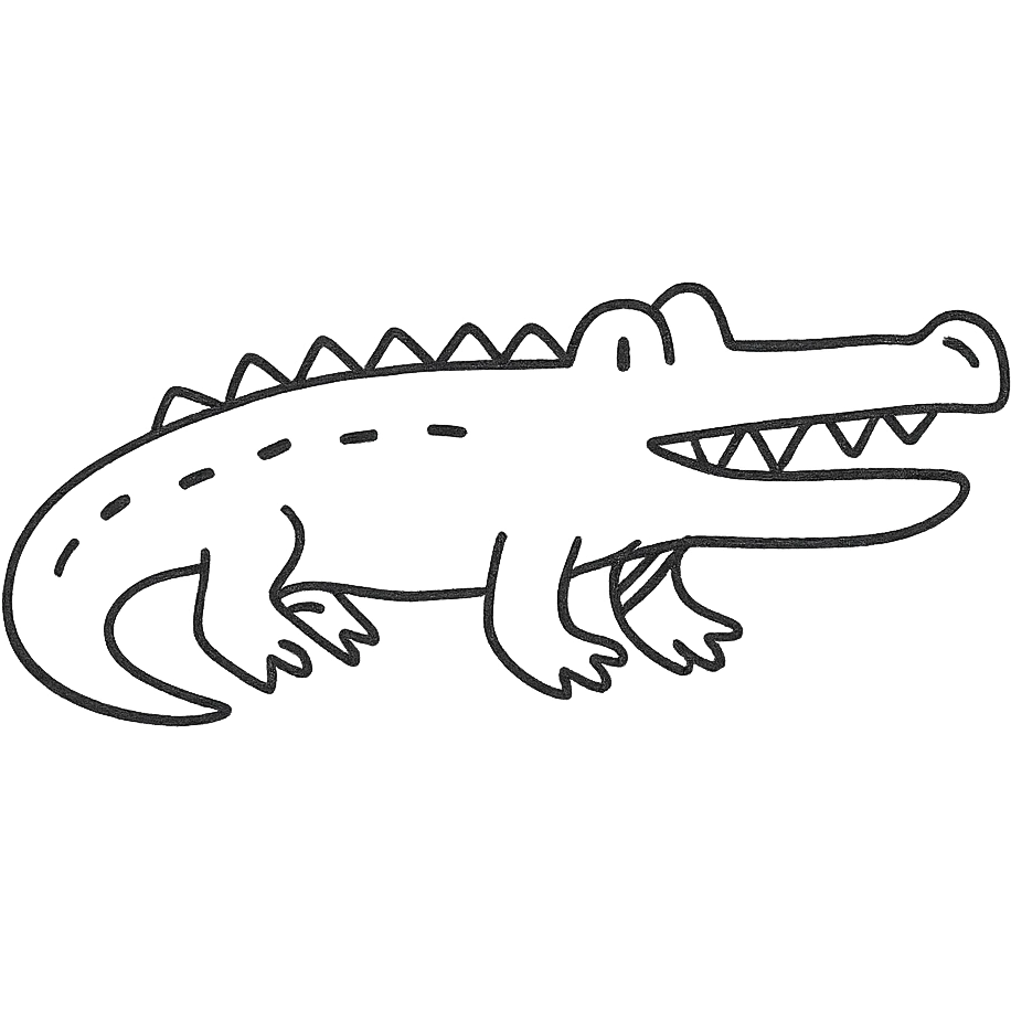 A green crocodile emoji