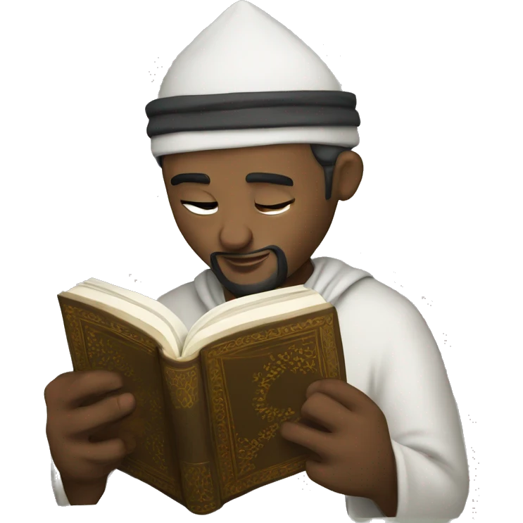A man reading quran emoji