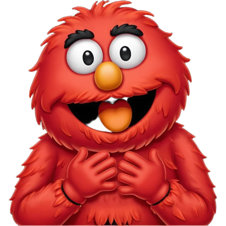 Elmo throwing up emoji