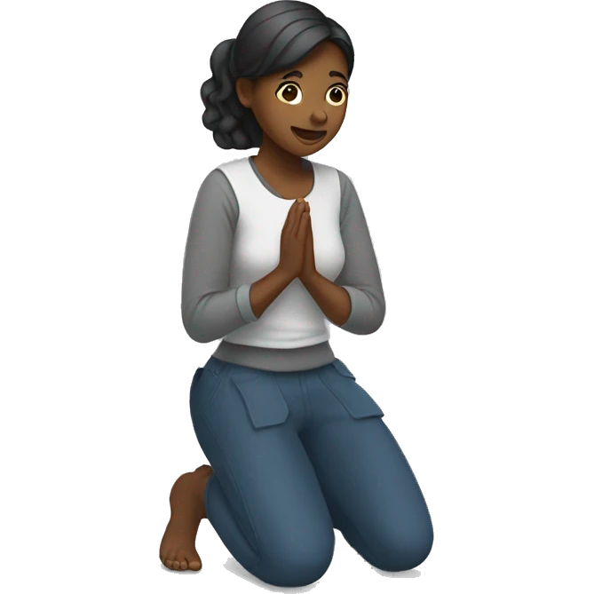 woman kneeling  emoji