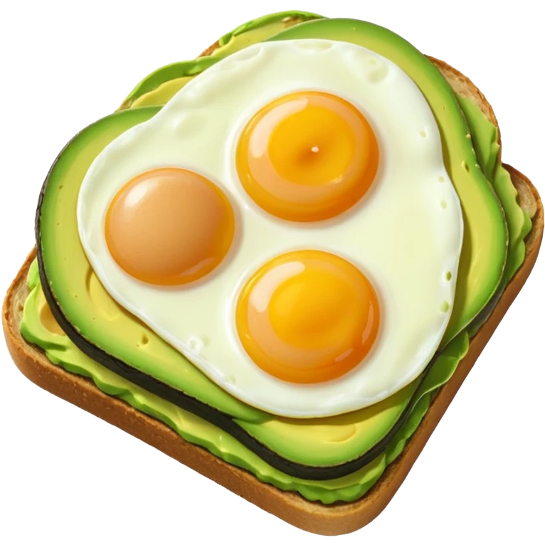 Avocado toast, with egg emoji
