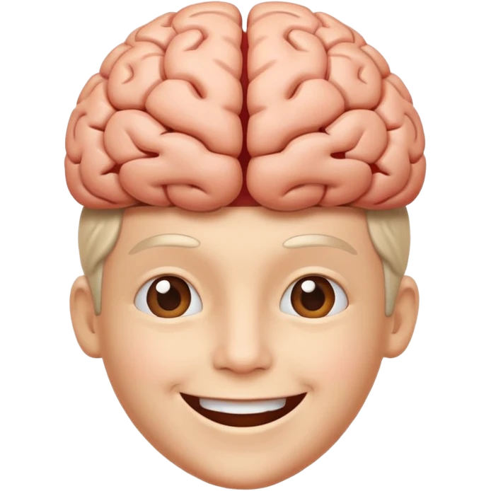 image of the brain happy emoji