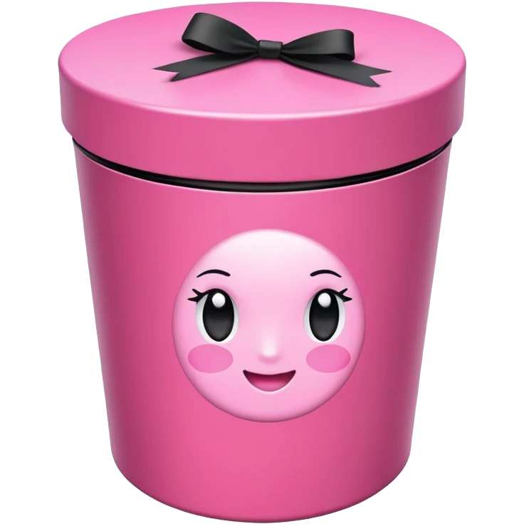 Я круглая высокая и веселая коробочка розового цвета с черной надписью Trendy Box, меня любят распаковывать девушки, т.к. во мне много beauty продукции emoji