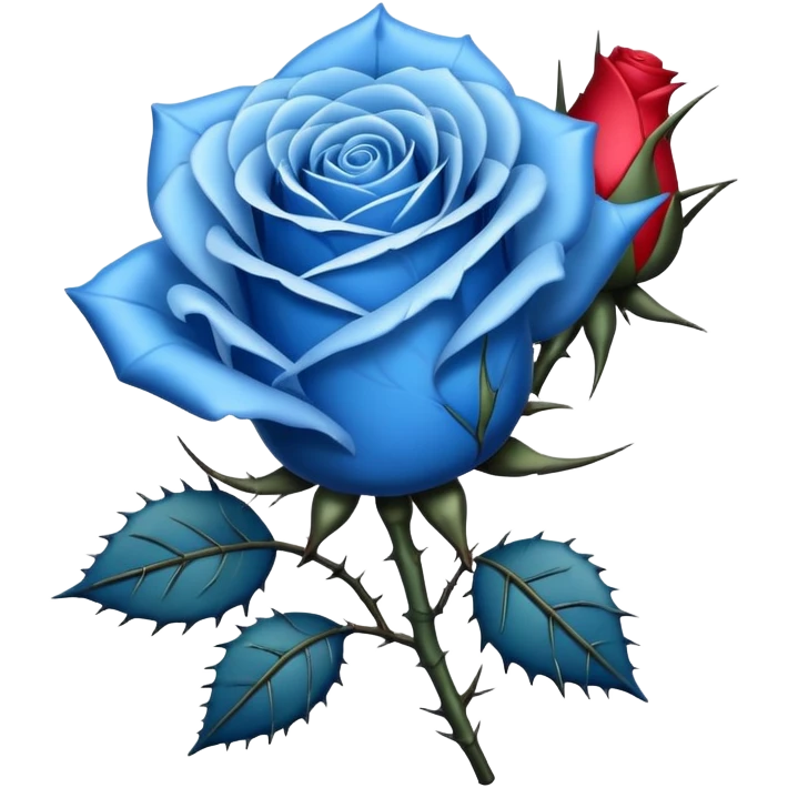 ROSA AZUL CON ESPINAS emoji