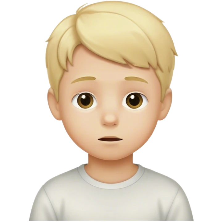 Little blonde boy wanting up  emoji