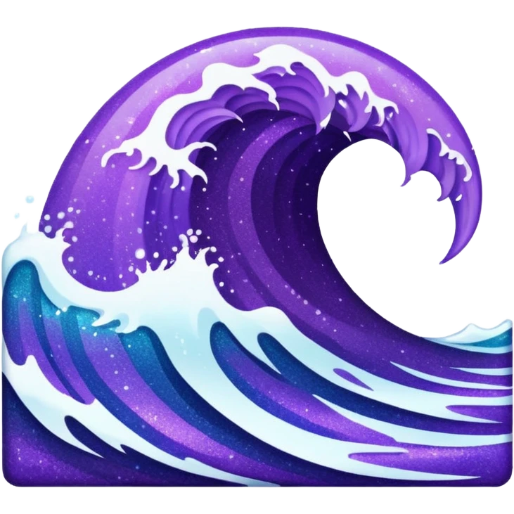 glitter purple cian wave ocean emoji