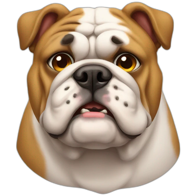 fat bulldog emoji