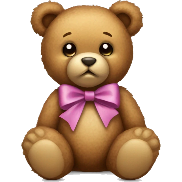 Teddy bear with bow emoji
