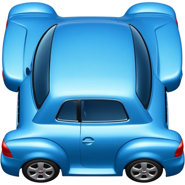 🚙Top down view of the blue car emoji, not 3 quarter perspective! emoji