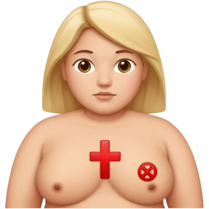 Persona gorda con el simbolo de prohibido  emoji