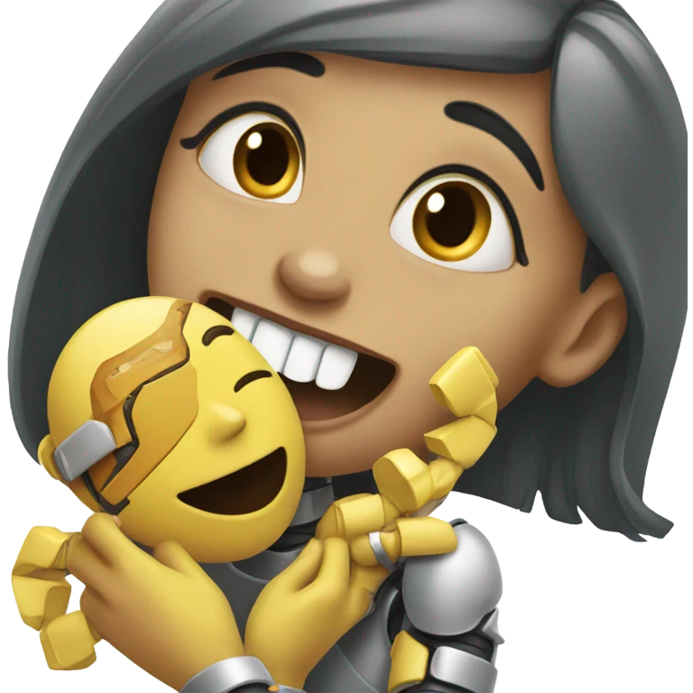 girl bite bot  emoji