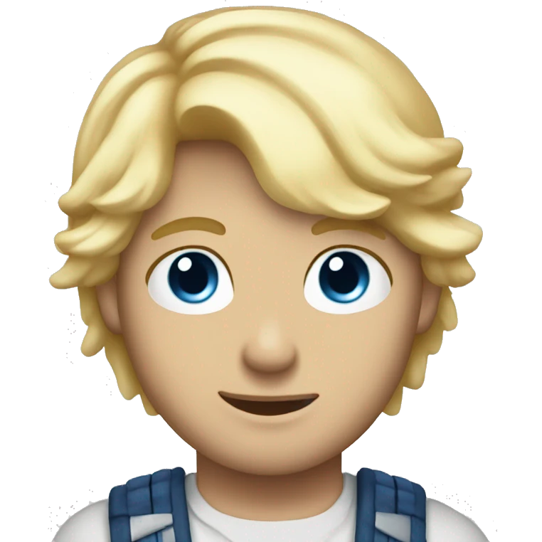 blue eyed blonde hair angel man emoji