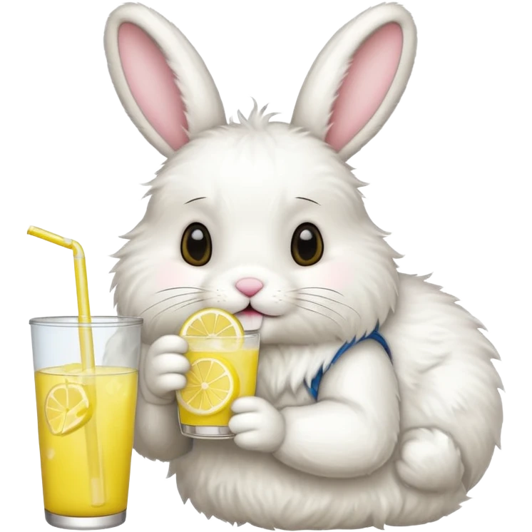 bunny drinking lemonade  emoji