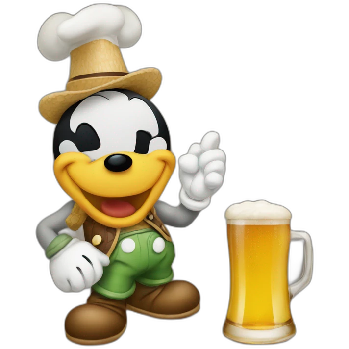 Mickey avec biere emoji
