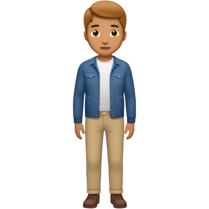 man showing his pockets emoji