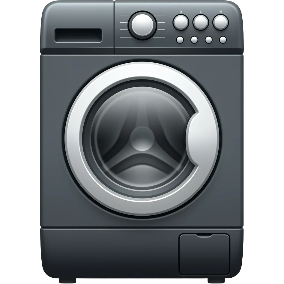 black washine machine singing emoji
