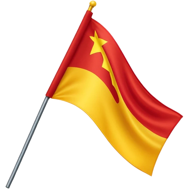 Yellow red flag emoji